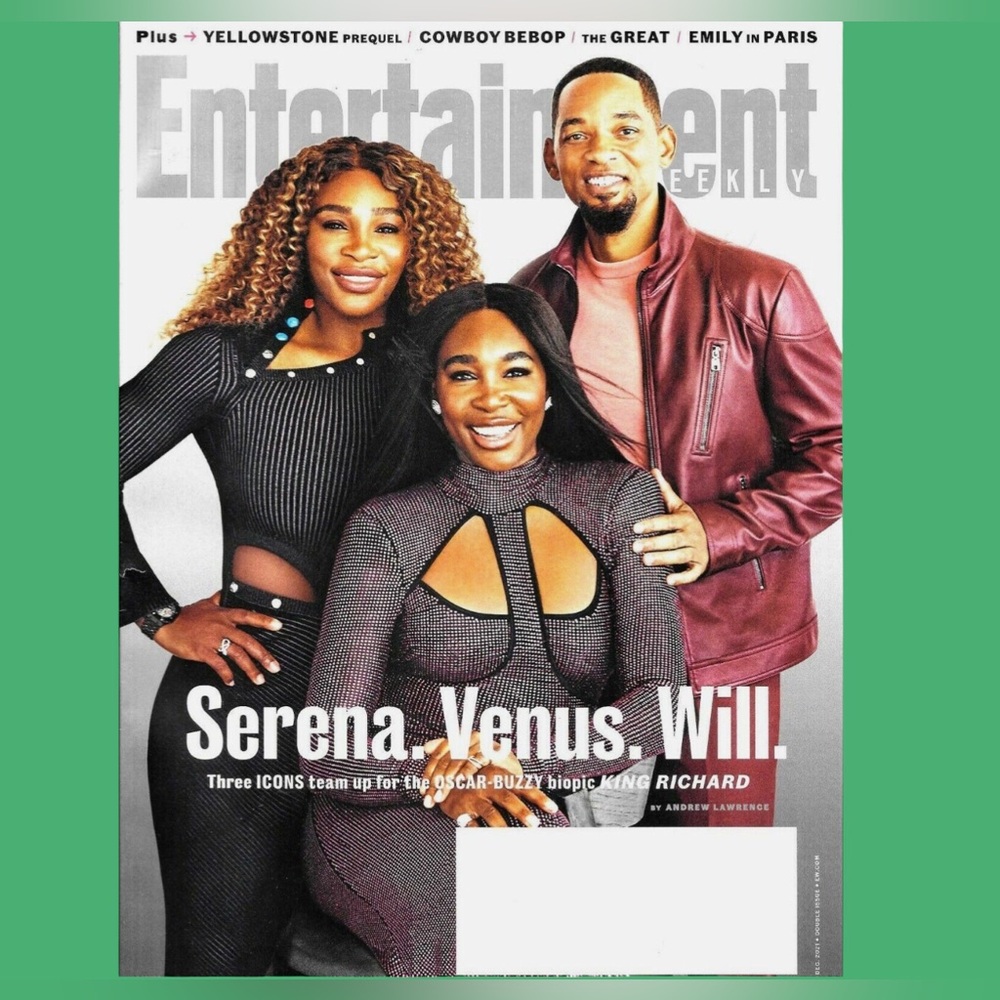 RARE FIND! Entertainment Weekly December 2021 Will Smith Serena Venus Williams.